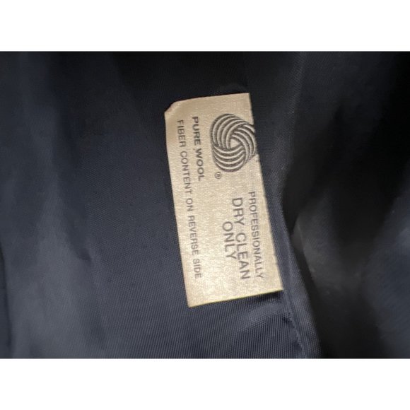 Mackintosh Authentic Peacoat Navy Blue Pure Wool Coat - Picture 8 of 9